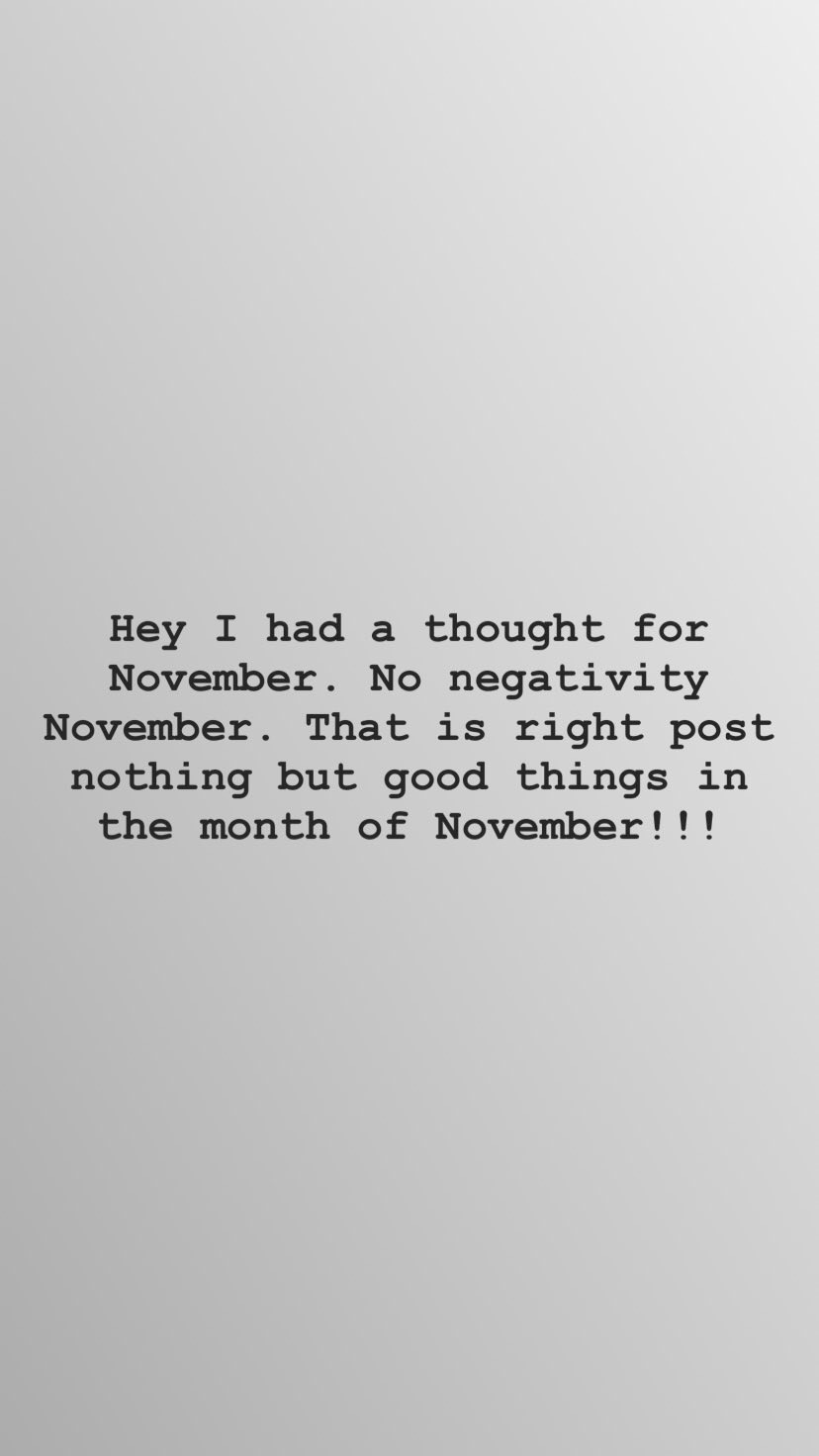 No Negativity November